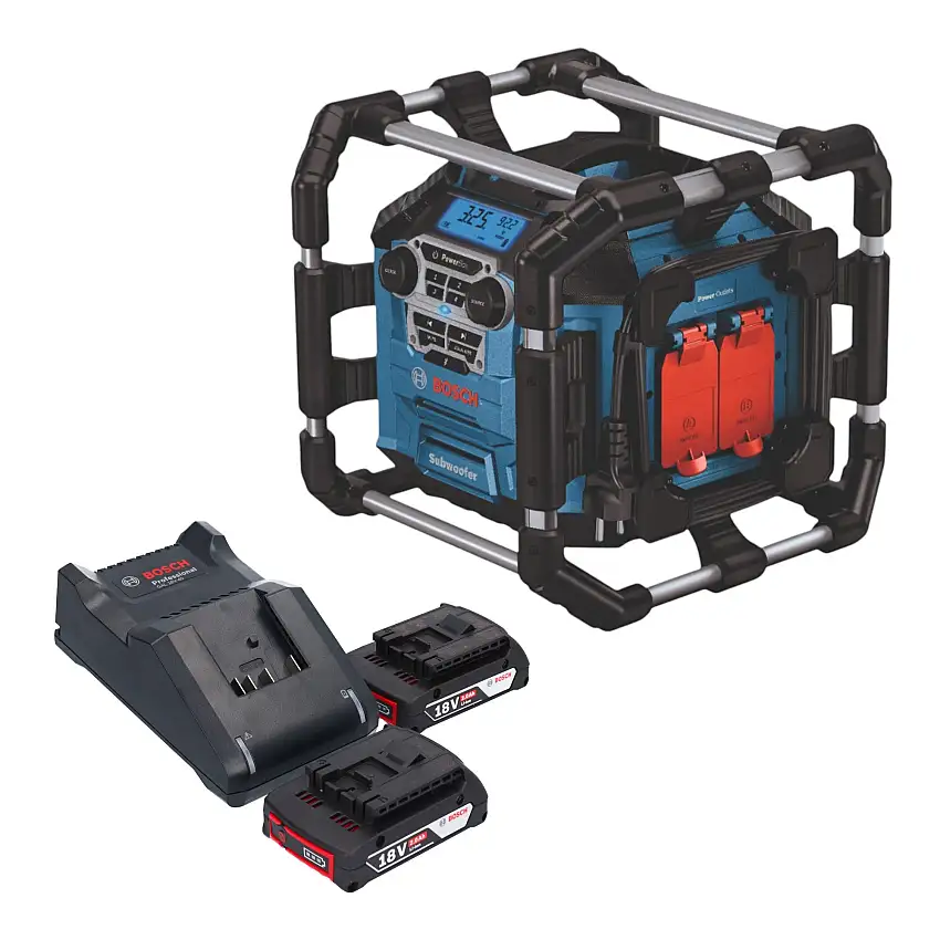 Bosch GPB 18V-5 C Professional Akku Radio 18 V Bluetooth + 2x Akku 2,0 Ah + Ladegerät