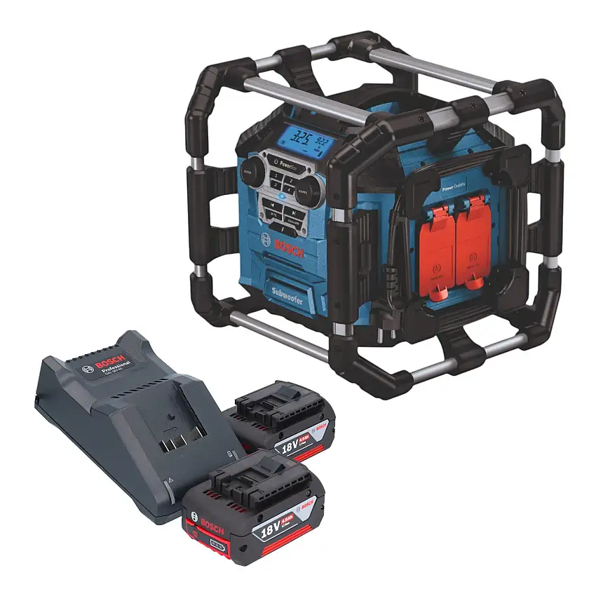 Bosch GPB 18V-5 C Professional Akku Radio 18 V Bluetooth + 2x Akku 4,0 Ah + Ladegerät