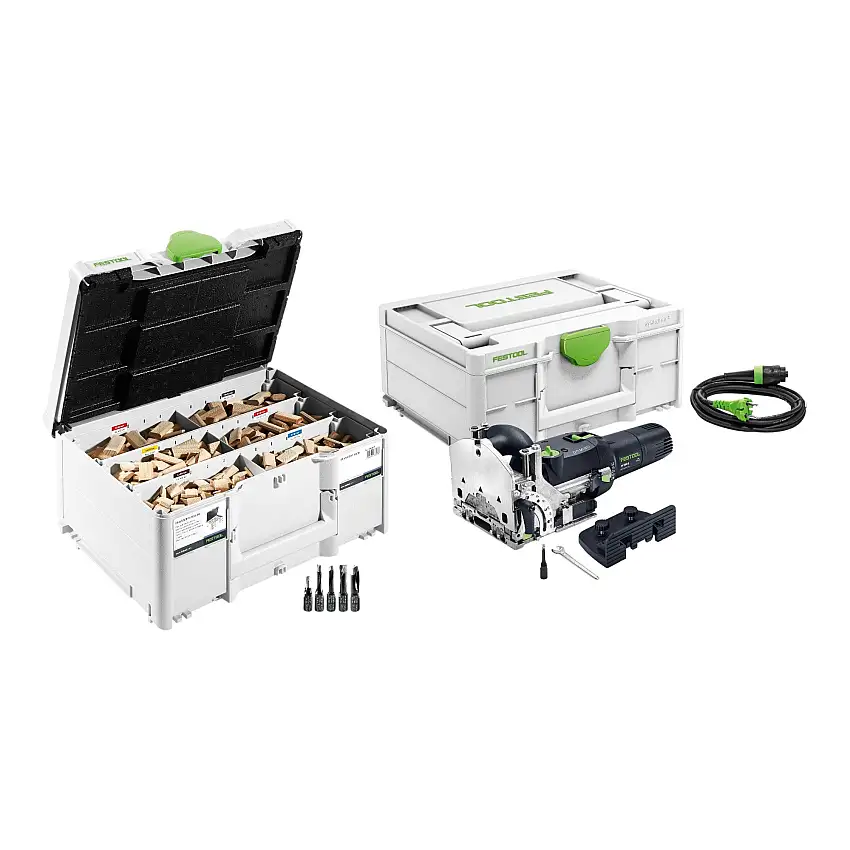 Festool DF 500 RQ-Plus Dübelfräse DOMINO 420 W 4 - 10 mm + Dübel Sortiment + Systainer