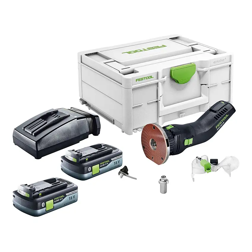 Festool OFKC 500 R3 EB-Basic Akku Kantenfräse 18 V 10 mm Brushless + 2x Akku 4,0 Ah + Ladegerät + Systainer