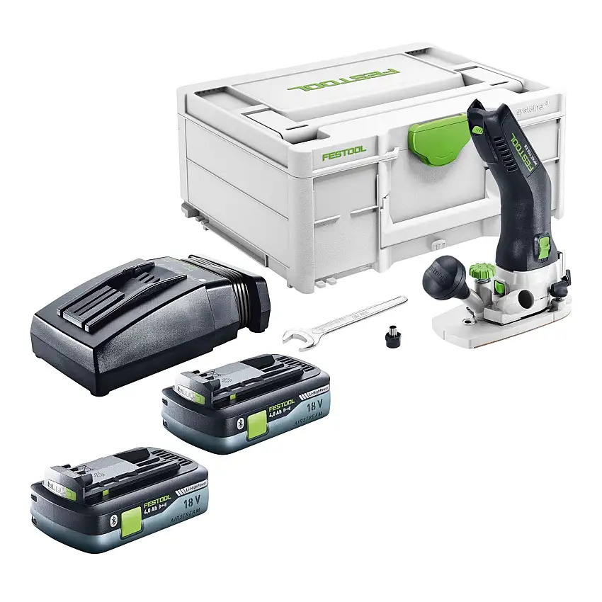 Festool MFKC 700 EB-Basic Akku Modul Kantenfräse 18 V 8 mm Brushless + 2x Akku 4,0 Ah + Ladegerät + Systainer
