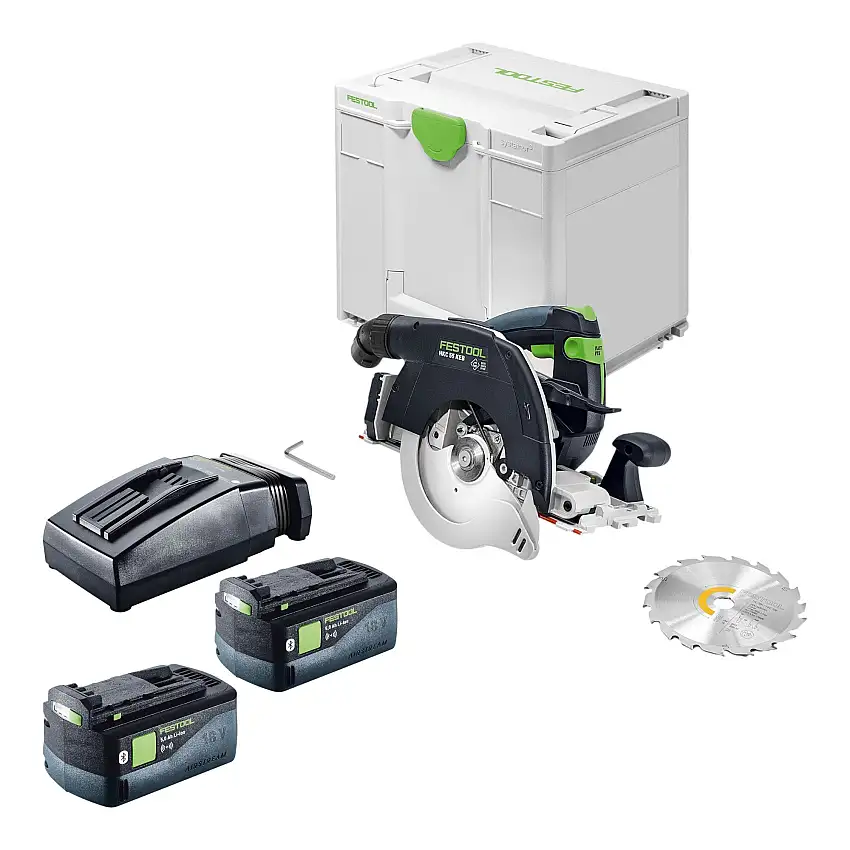 Festool HKC 55 KEB-Basic Akku Handkreissäge 18 V 160 mm Brushless + 2x Akku 5,0 Ah + Ladegerät + Systainer