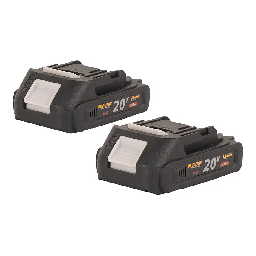 Procraft 2x 20/2A Akku 20 V 2 Ah / 2000 mAh Li-ion