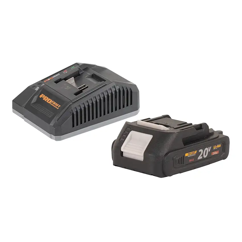 Procraft Starter Pack C20/4 Ladegerät 20 V 4 A + 1x 20/2A Akku 2,0 Ah