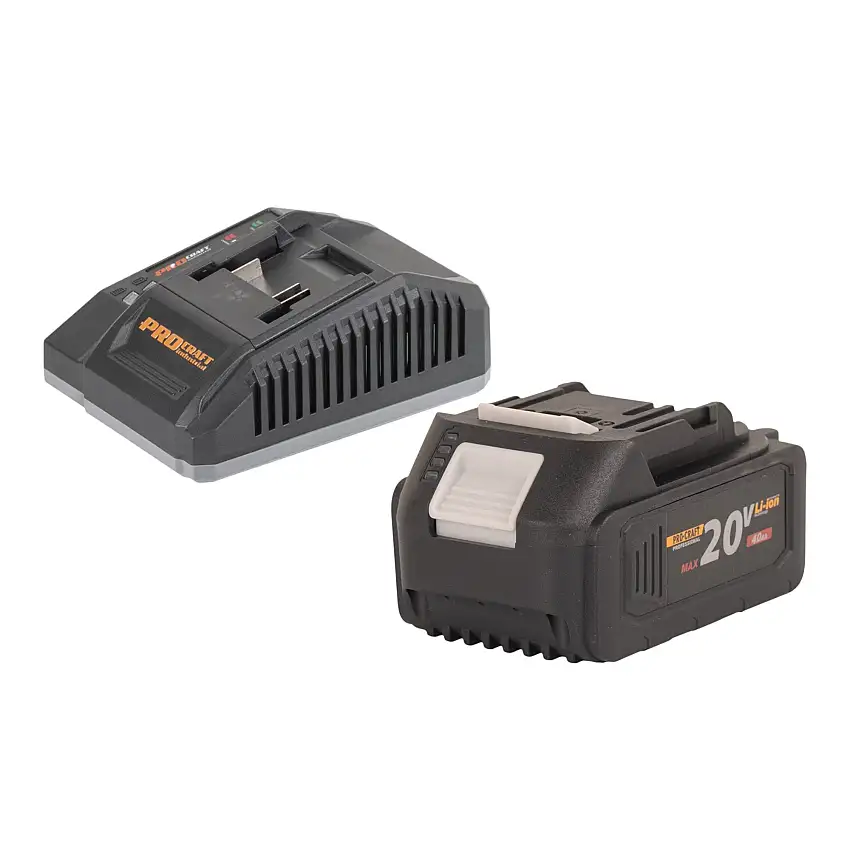 Procraft Starter Pack C20/4 Ladegerät 20 V 4 A + 1x 20/4 Akku 4,0 Ah