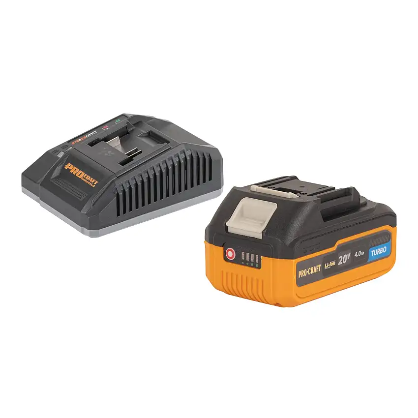 Procraft Starter Pack C20/4 Ladegerät 20 V 4 A + 1x 20/4 Turbo Akku 4,0 Ah