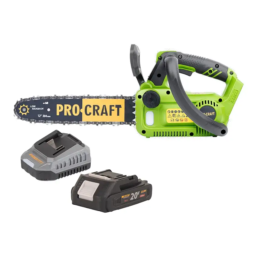 Procraft PKA42Libb Akku Kettensäge 20 V 304 mm Brushless + 1x Akku 2,0 Ah + Ladegerät