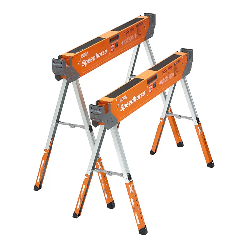 BORA Speedhorse XT Arbeitsbock Paar 760 - 910 mm Höhenverstellbar ( PM-4550T ) 1600 kg Gesamttragfähigkeit
