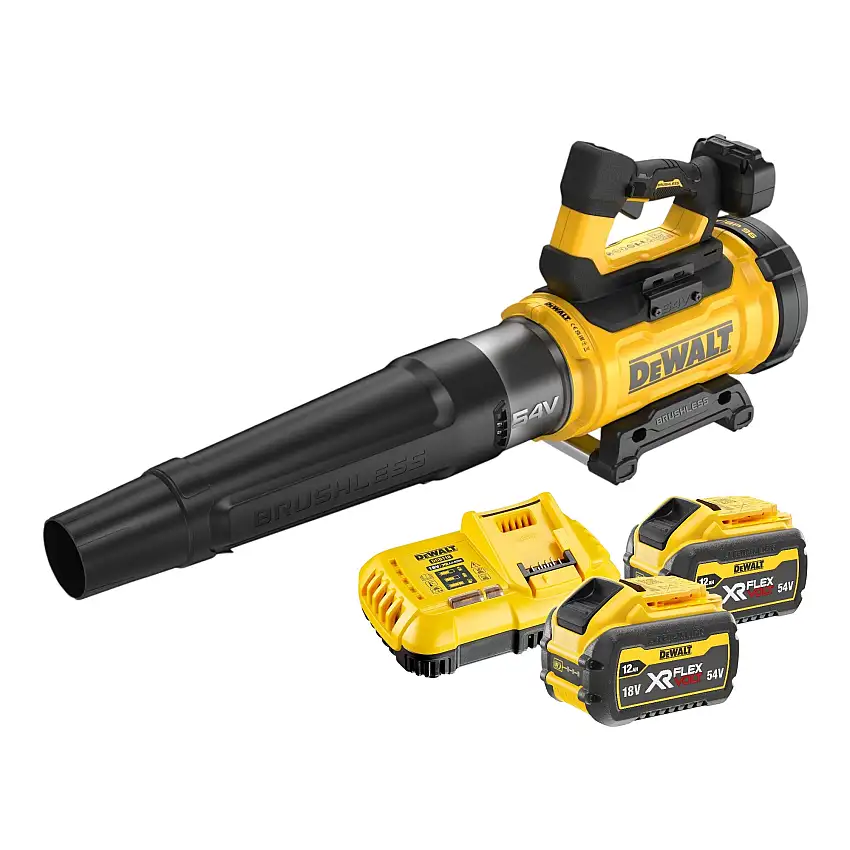 DeWalt DCMBL 777 Y2 Akku Axialgebläse 54 V FlexVolt Brushless + 2x Akku 12,0 Ah + Ladegerät