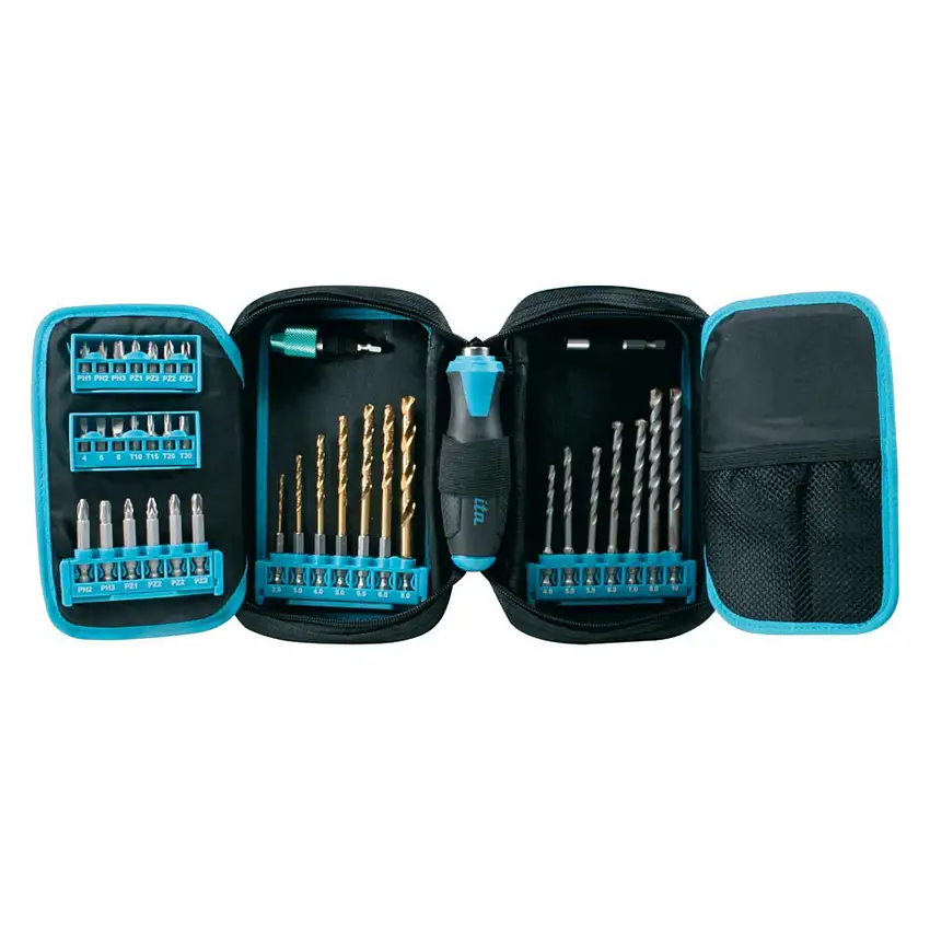 Makita P-90009 Bit und Bohrer Set 37 tlg. Phillips / Pozidriv / Schlitz / Torx