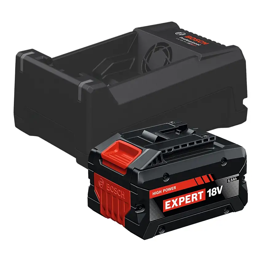 Bosch 1x EXBA 18V-55 + GAL 12V/18V-80 EXPERT Starter Set 18 V 1x Akku 5,5 Ah + Ladegerät 8 A AMPShare