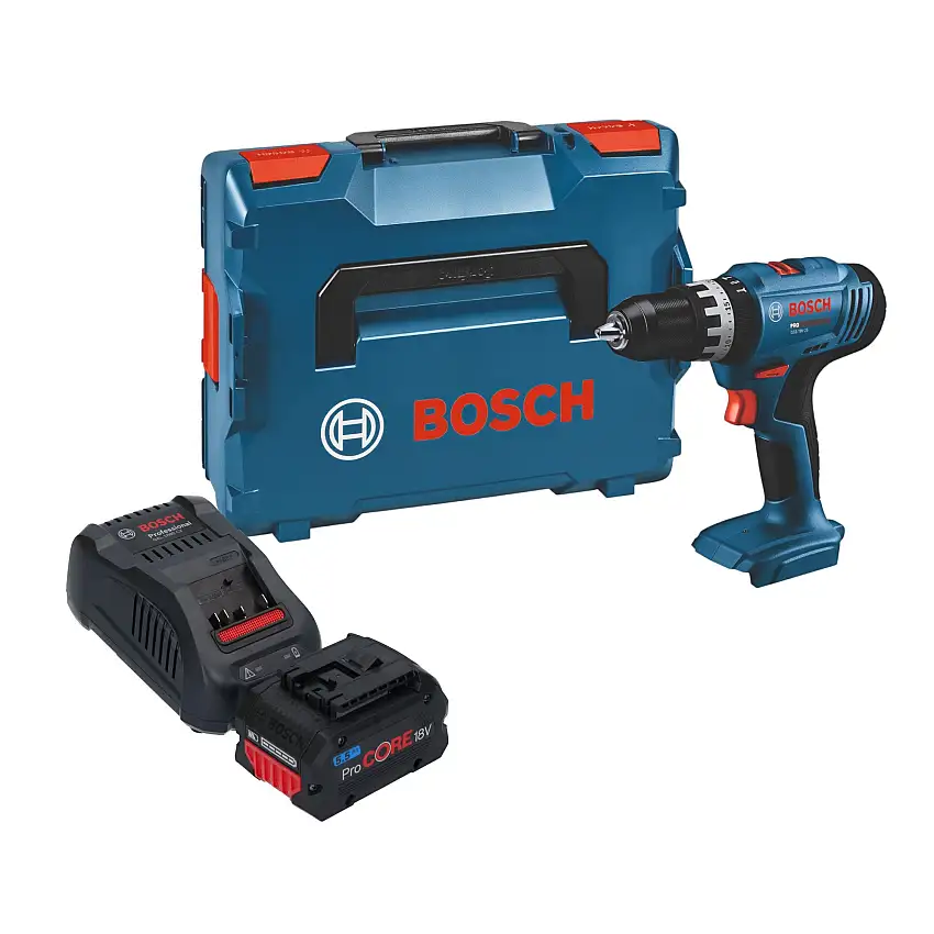 Bosch GSB 18V-25 Professional Akku Schlagbohrschrauber 18 V 56 Nm + 1x ProCORE Akku 5,5 Ah + Ladegerät + L-Boxx