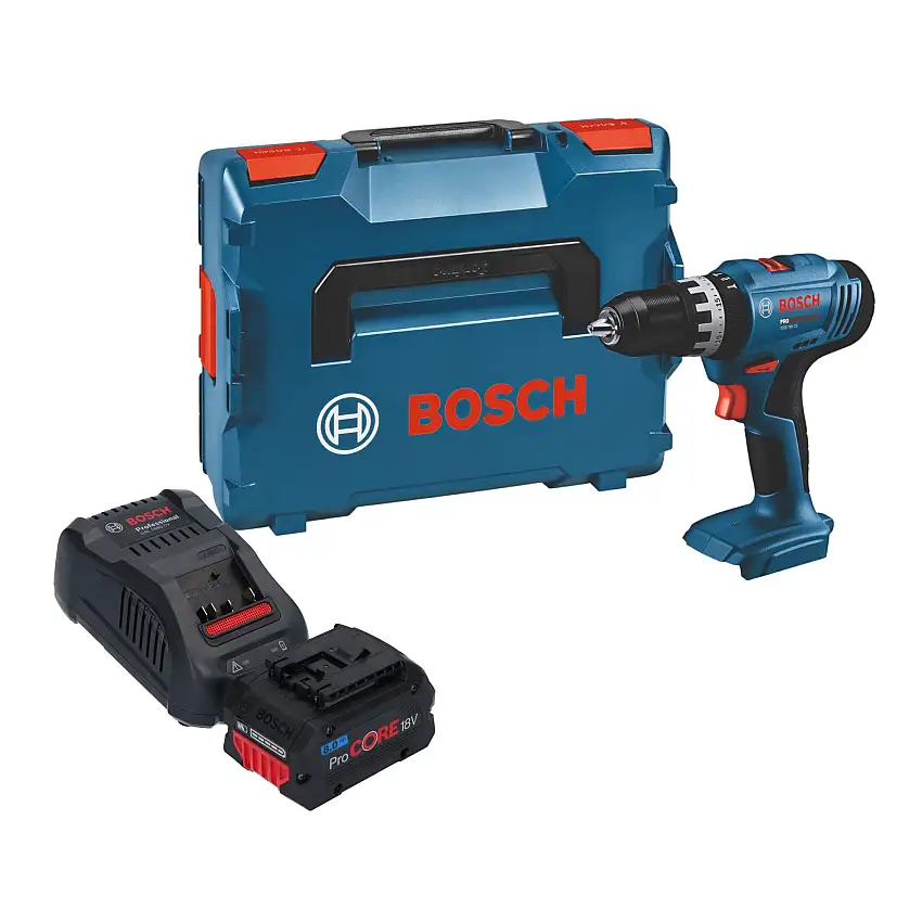 Bosch GSB 18V-25 Professional Akku Schlagbohrschrauber 18 V 56 Nm + 1x ProCORE Akku 8,0 Ah + Ladegerät + L-Boxx