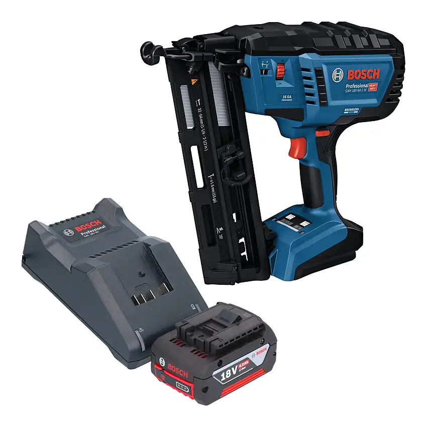 Bosch GNH 18V-64-2 M Professional Akku Holznagler 18 V 1,6 x 32 - 64 mm + 1x Akku 4,0 Ah + Ladegerät