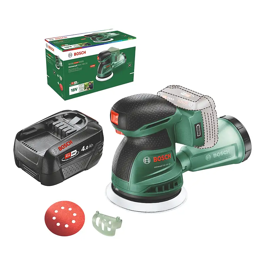 Bosch UniversalOrbit 18V-20 Akku Exzenterschleifer 18 V 125 mm + 1x Akku 4,0 Ah - ohne Ladegerät