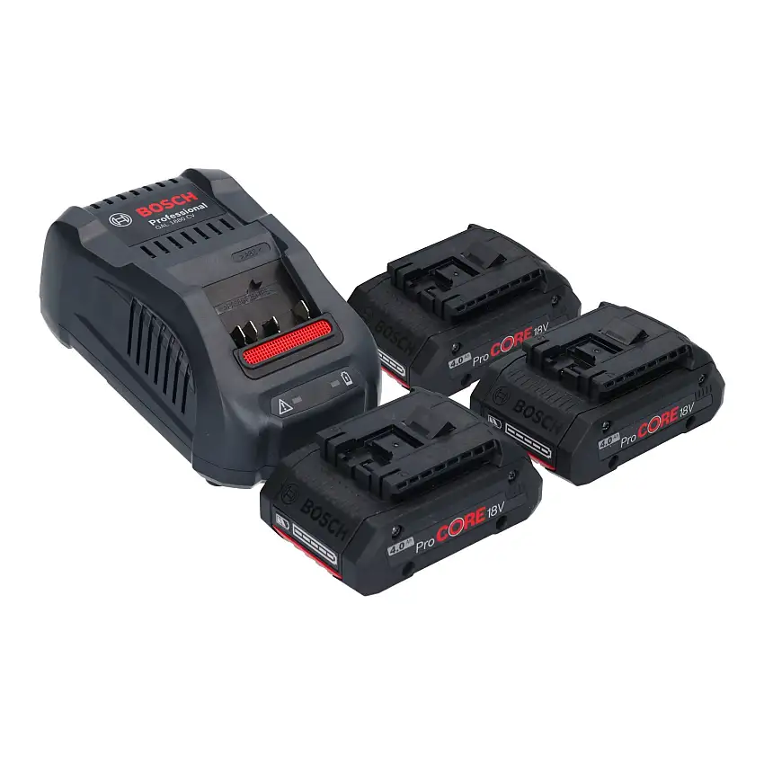 Bosch Starter Set 18 V 3x ProCORE Akku 4,0 Ah + GAL 1880 CV Ladegerät ( 0615990N2G )