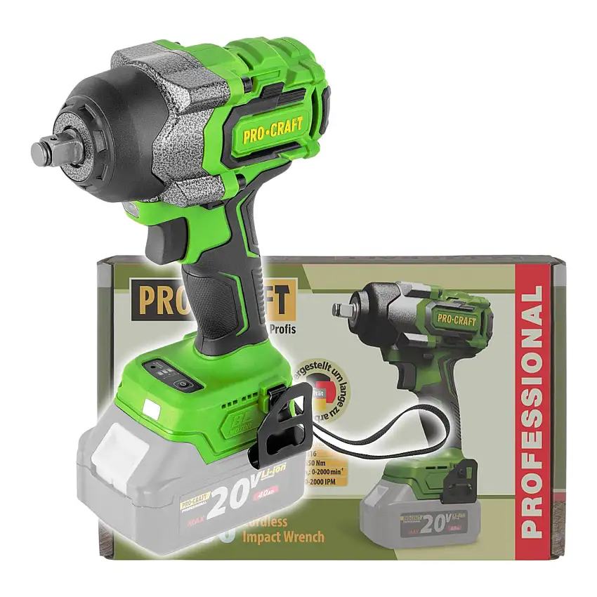 Procraft PWA36bb Akku Schlagschrauber 20 V 850 Nm 1/2