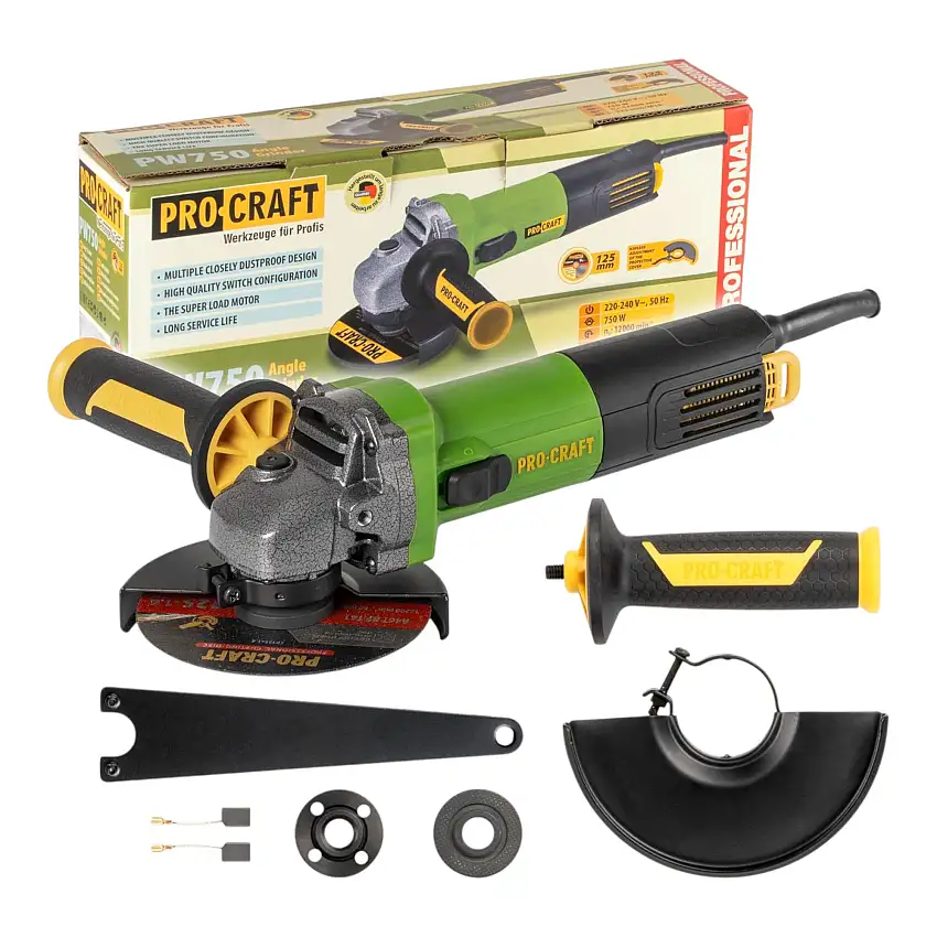 Procraft PW750 Winkelschleifer 750 Watt 125 mm