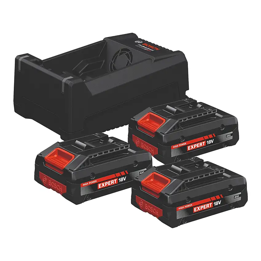 Bosch EXPERT 3x EXBA18V-40 + GAL 12V/18V-80 Starter Set 18 V + 3x Akku 4,0 Ah + Ladegerät
