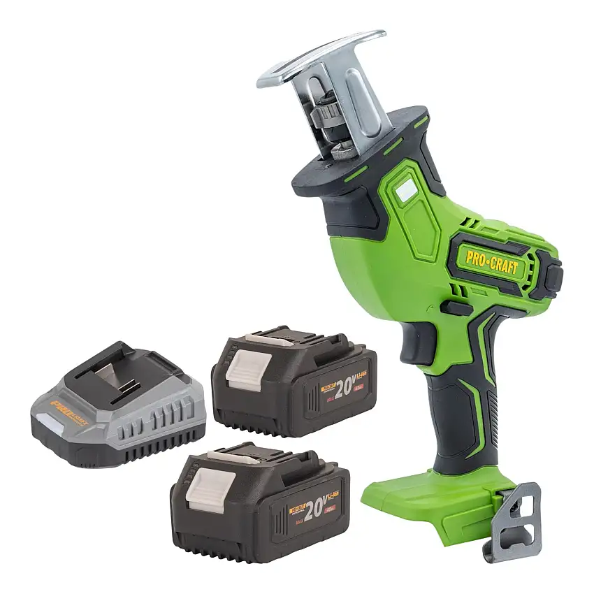 Procraft PSS30bb Akku Säbelsäge 20 V Brushless + 2x Akku 4,0 Ah + Ladegerät