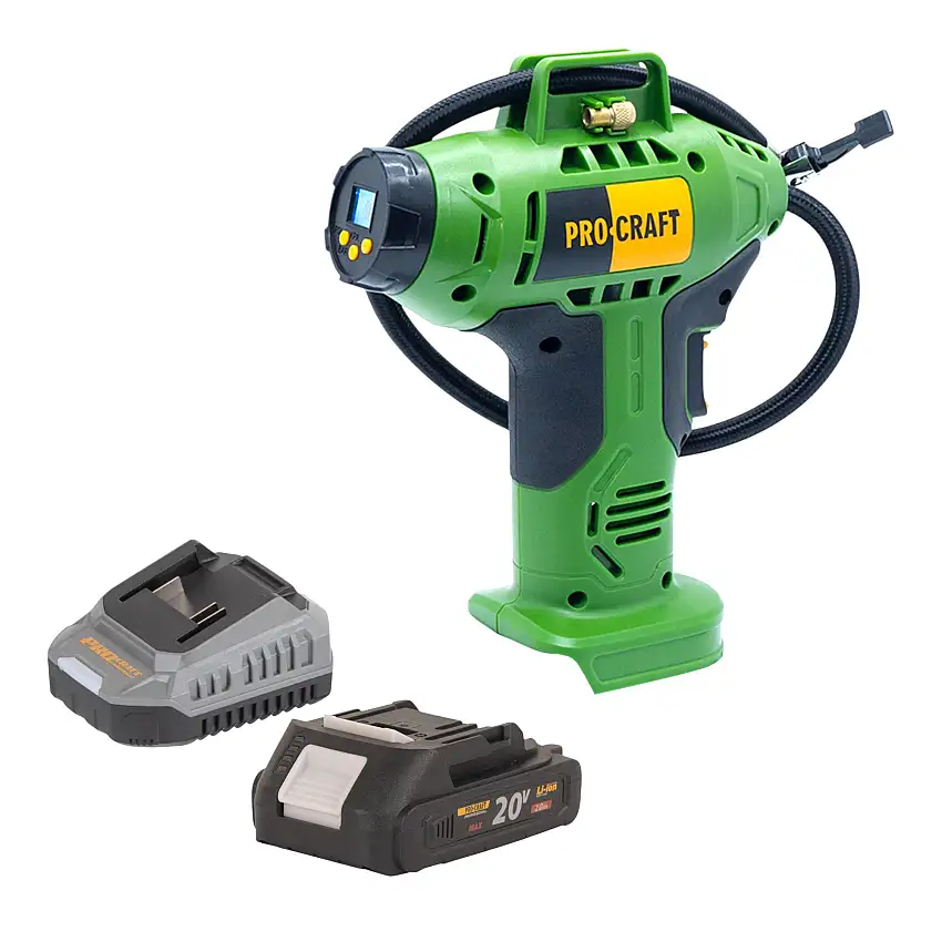 Procraft LK20 Akku Kompressor 20 V 11 bar + 1x Akku 2,0 Ah + Ladegerät