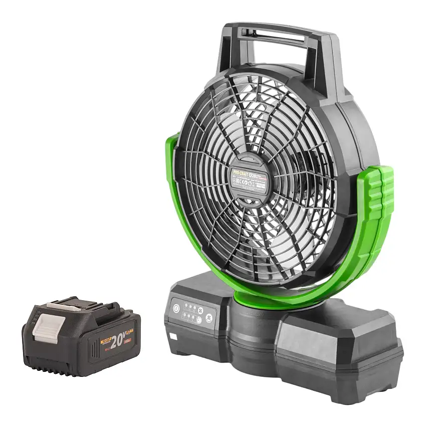 Procraft CF20bb Akku Ventilator 20 V 235 mm + 1x Akku 4,0 Ah - ohne Ladegerät