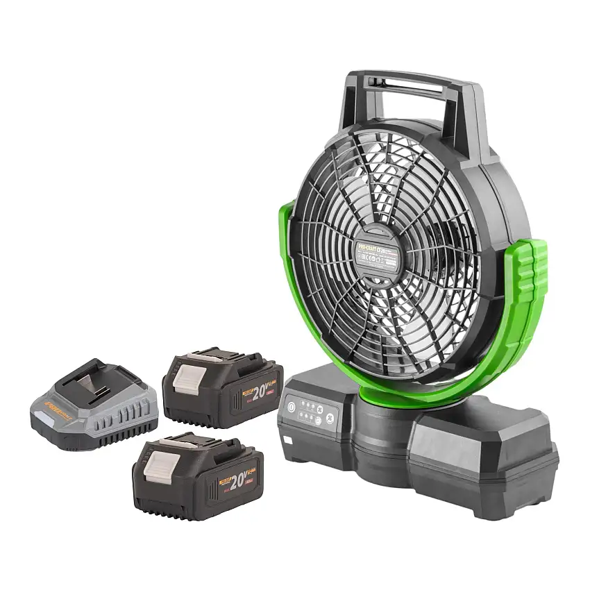 Procraft CF20bb Akku Ventilator 20 V 235 mm + 2x Akku 4,0 Ah + Ladegerät