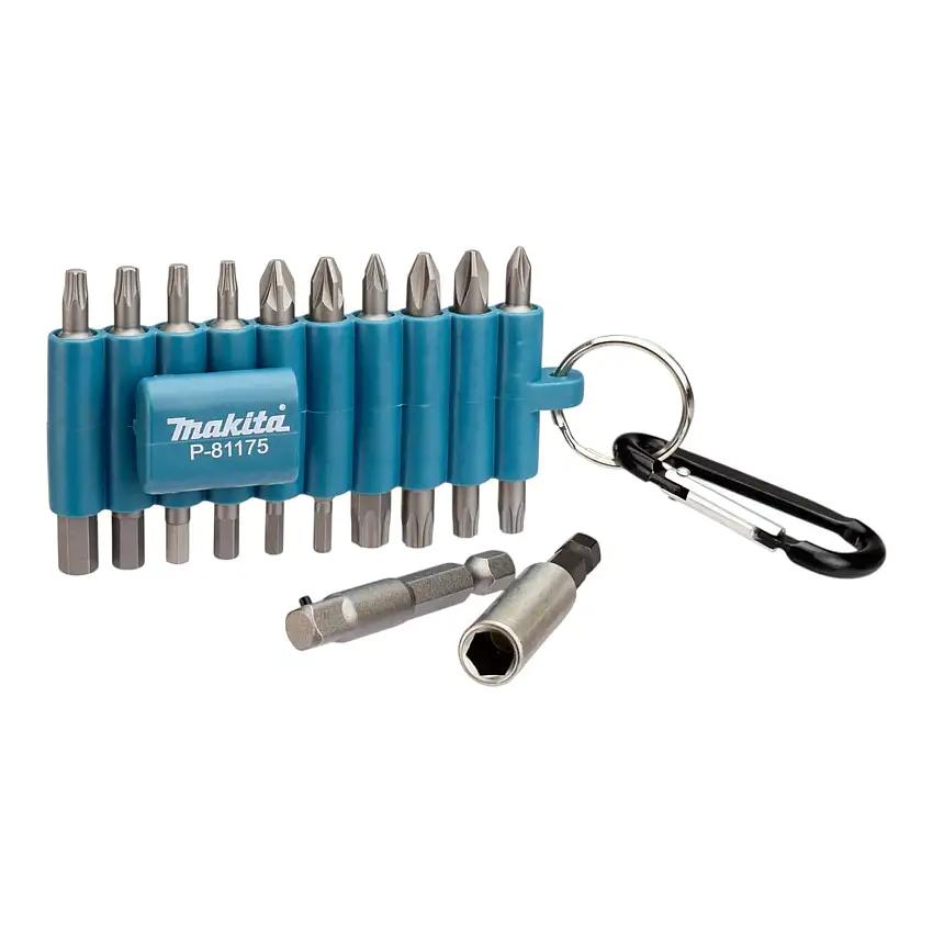 Makita Bit Set 22 teilig 25 mm mit Karabiner ( P-81175 ) Phillips / Pozidriv / Torx / 6-kant