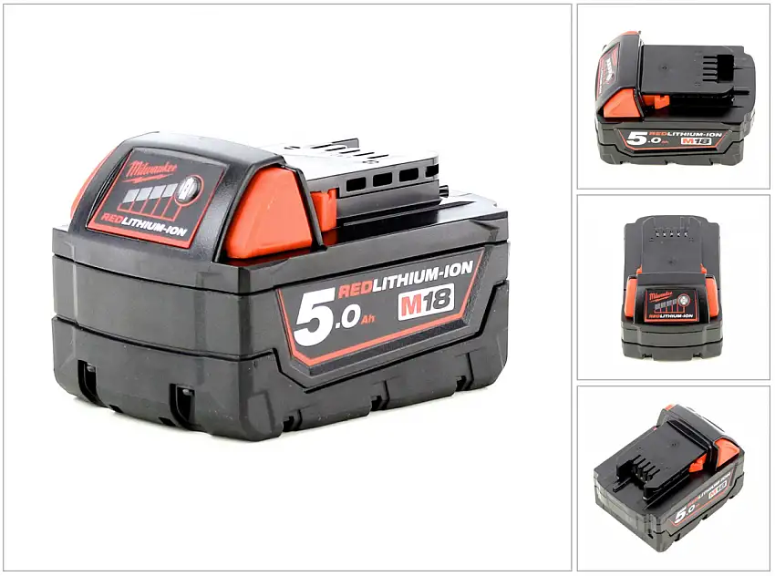 Milwaukee M18 B5 Akku 18 V / 5,0 Ah / 5000 mAh - Leicht Gebraucht