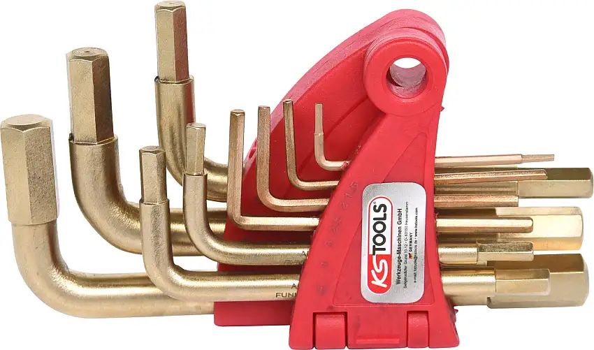 KS TOOLS BRONZEplus Innensechskant-Winkelstiftschlüssel-Satz 9-tlg  ( 963.1513 )
