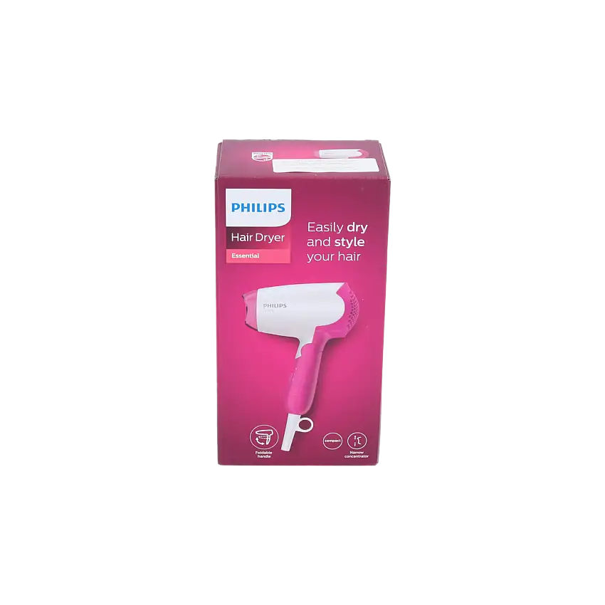 Philips BHD 003/00 DryCare Essential Haartrockner 1400 Watt weiß / rosa