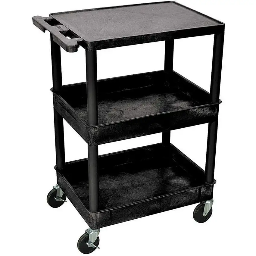 LUXOR STC211-B Mehrzweckwagen, 300 kg Tragkraft, PE, Schwarz