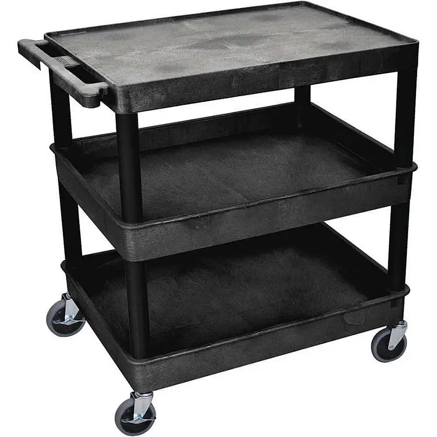 LUXOR  TC211-B Mehrzweckwagen, 400 kg Tragkraft, PE, Schwarz