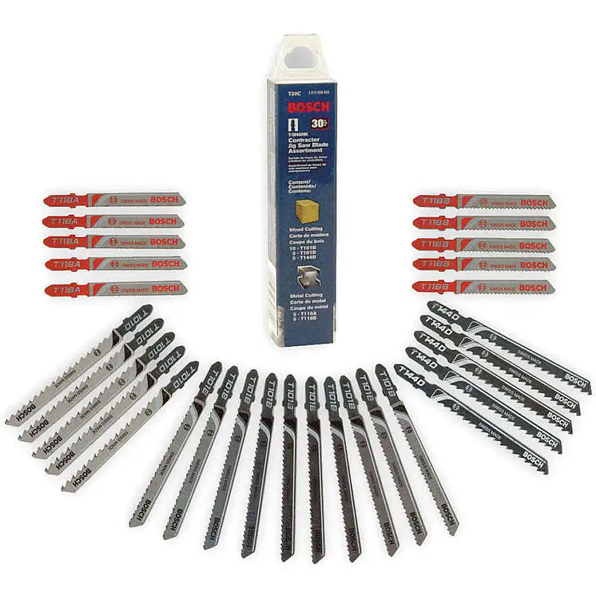 BOSCH  T30C Stichsägeblattsatz 1-1/2 Zoll Länge T-Schaft