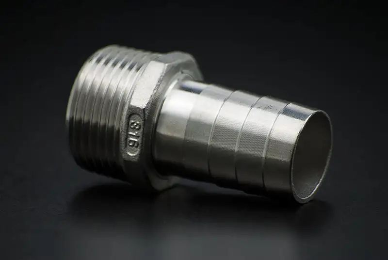 Edelstahl Schlauchtülle - 1 Zoll x 25mm / Aussengewinde x Tülle