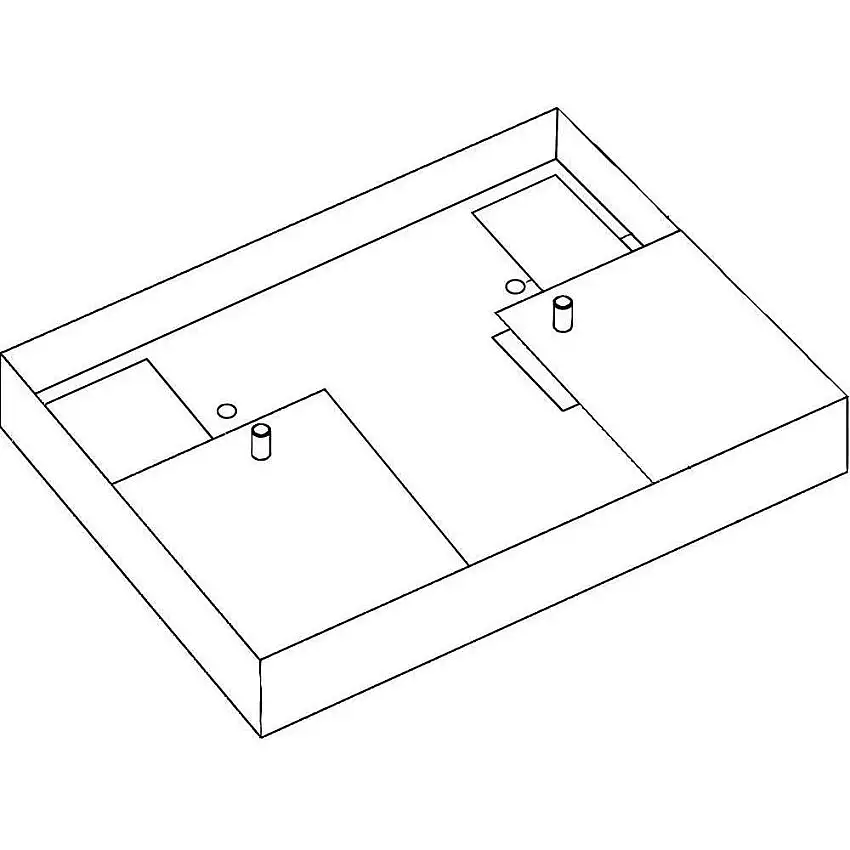 LUTRON  CFL-JBA-FAB Adapterplatte für Bolzenvorschaltgeräte