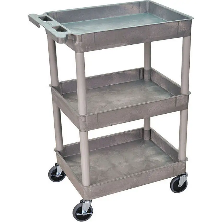 LUXOR STC111-G Mehrzweckwagen, 300 lb. Tragkraft, 2 Regale
