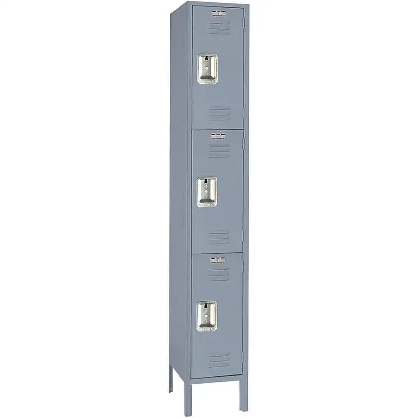 LYON DD5283 Kleiderschrank, unmontiert, 3 Öffnungen, Größe 15 x 12 x 78 Zoll, Grau