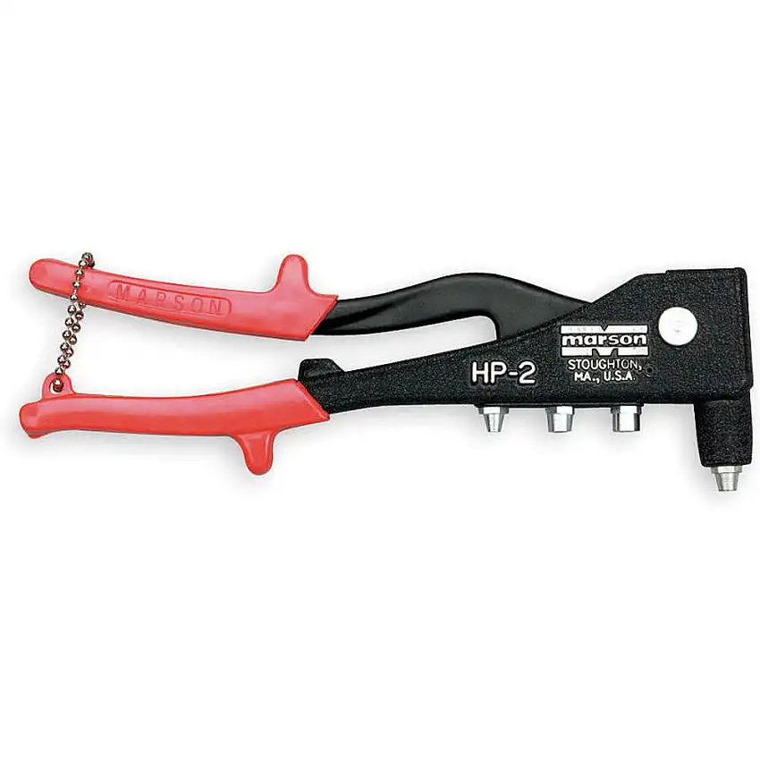 MARSON  HP-2 Nietwerkzeug, Alu-Legierung, 12 Zoll lang, Handnietzange, 1/8 Zoll, 3/16 Zoll, 3/32 Zoll, 5/32 Zoll Nietendurchmesser.