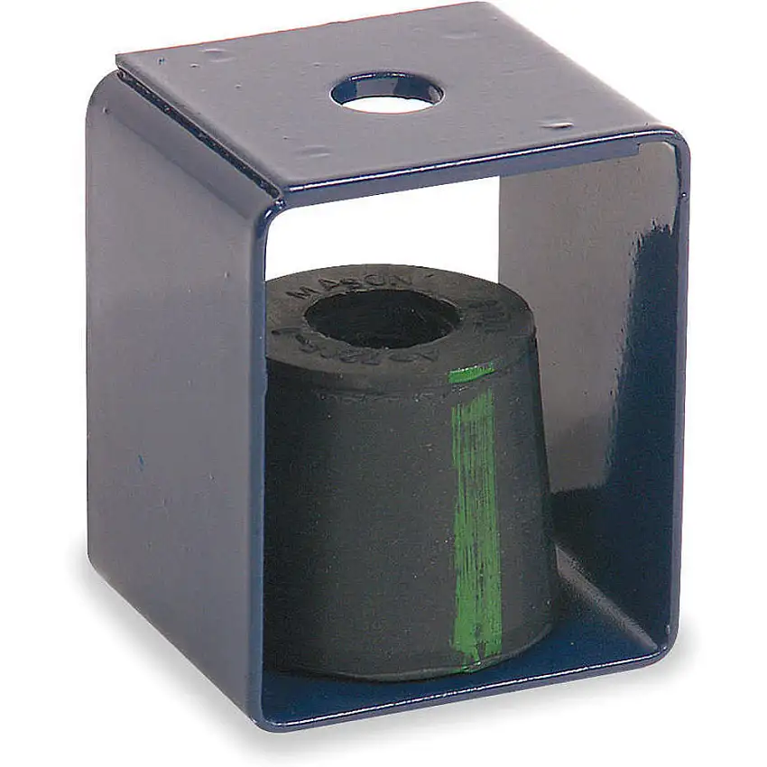 MASON  4C879 Schwingungsdämpfer zur Aufhängung, Neopren, Tragfähigkeit 56,7 kg, Breite 5,7 cm, Tiefe 5,1 cm, Rot