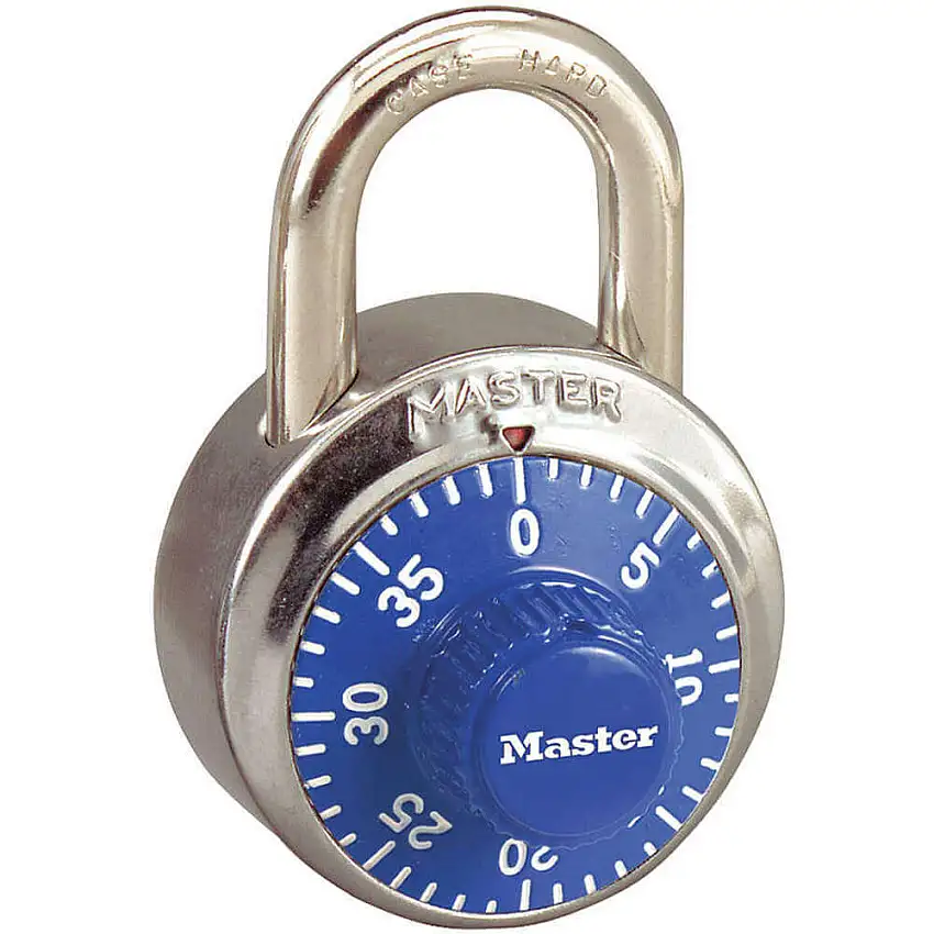 MASTER LOCK  1502BLU Zahlenschloss mittig, Blau/Silber