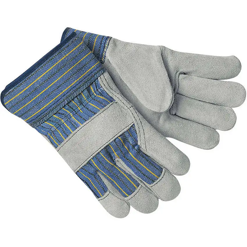 MCR SAFETY  1400A Lederhandschuh mit Handfläche, Rindsleder, gerafft, L Pr