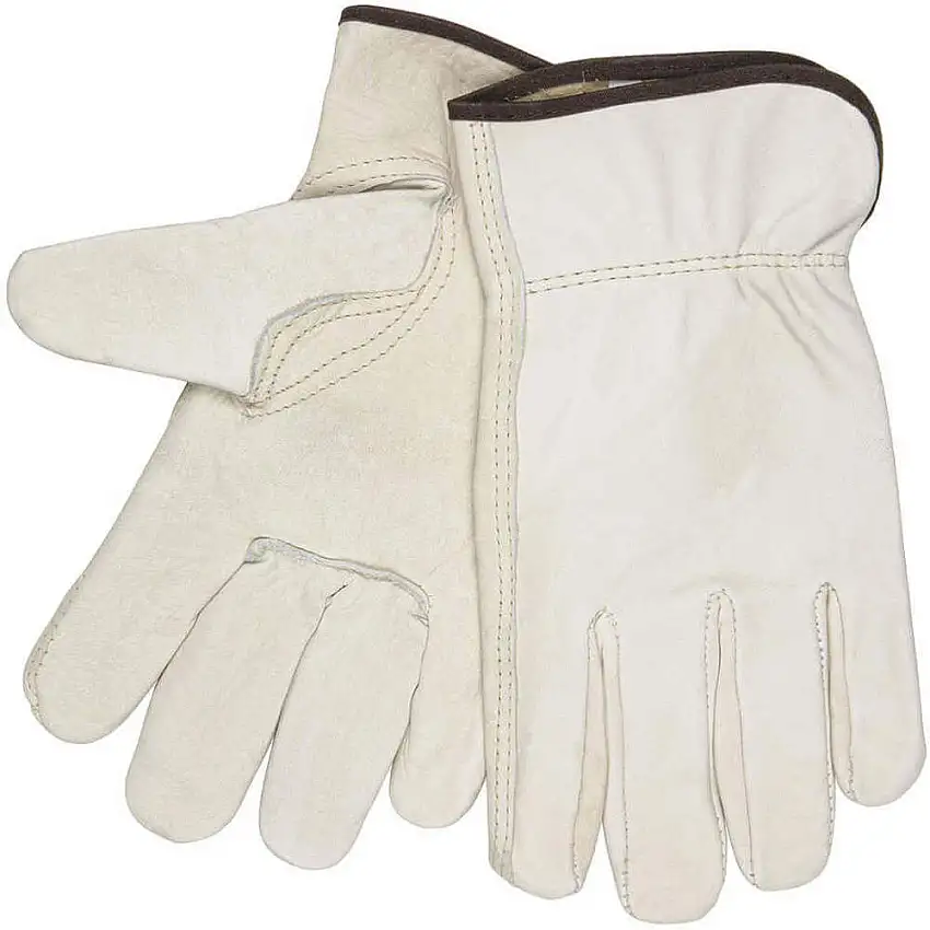 MCR SAFETY 3211XS Lederhandschuhe mit geraffter Manschette, XS, Pr