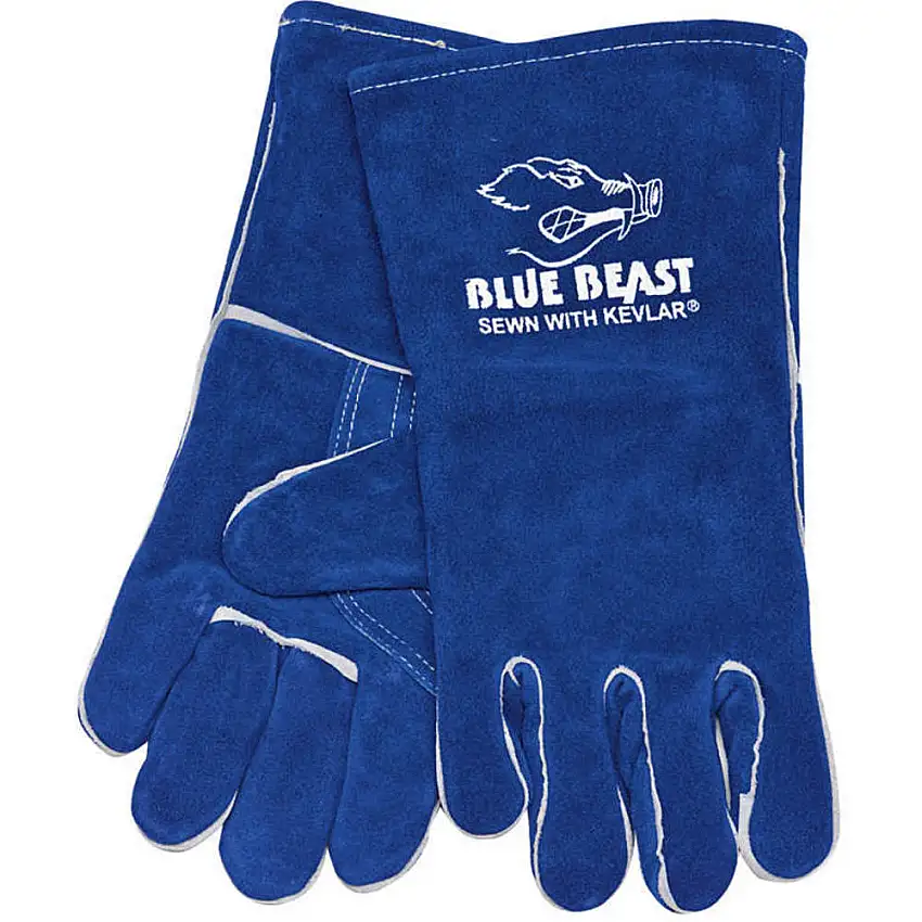 MCR SAFETY  4600 Schweißerhandschuhe L Blau