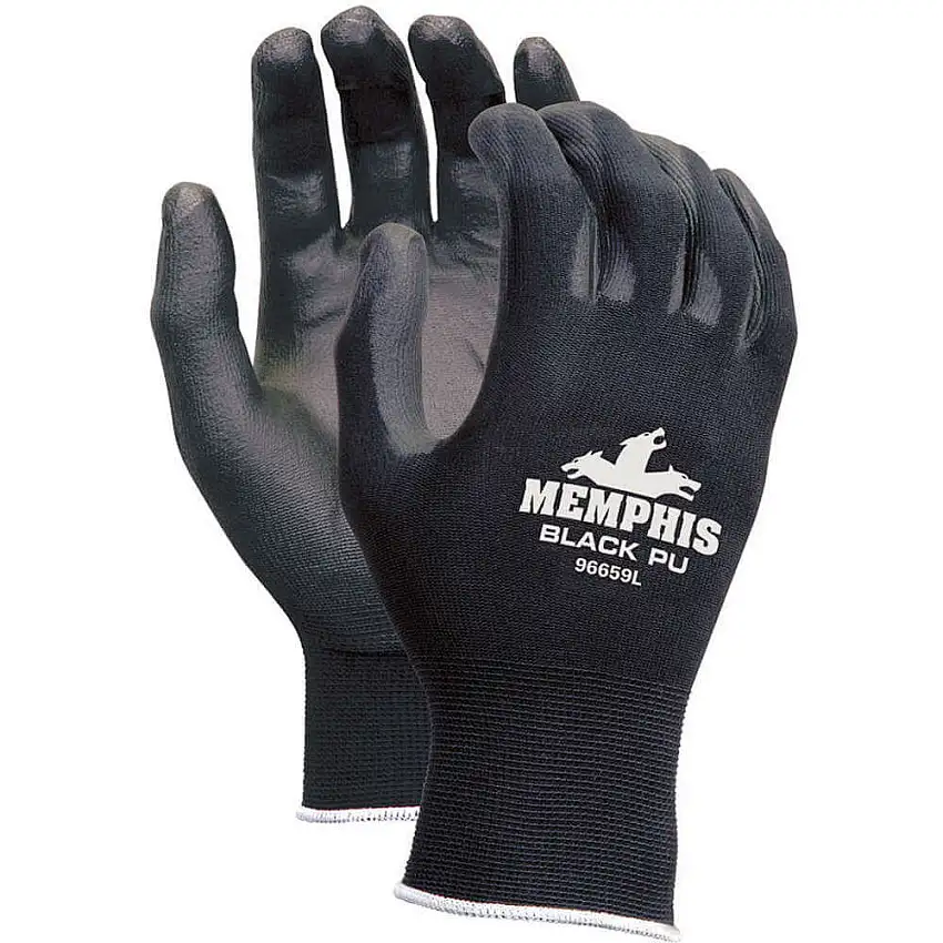 MCR SAFETY  9669L Beschichtete Handschuhe, glatte Oberfläche, L Pr