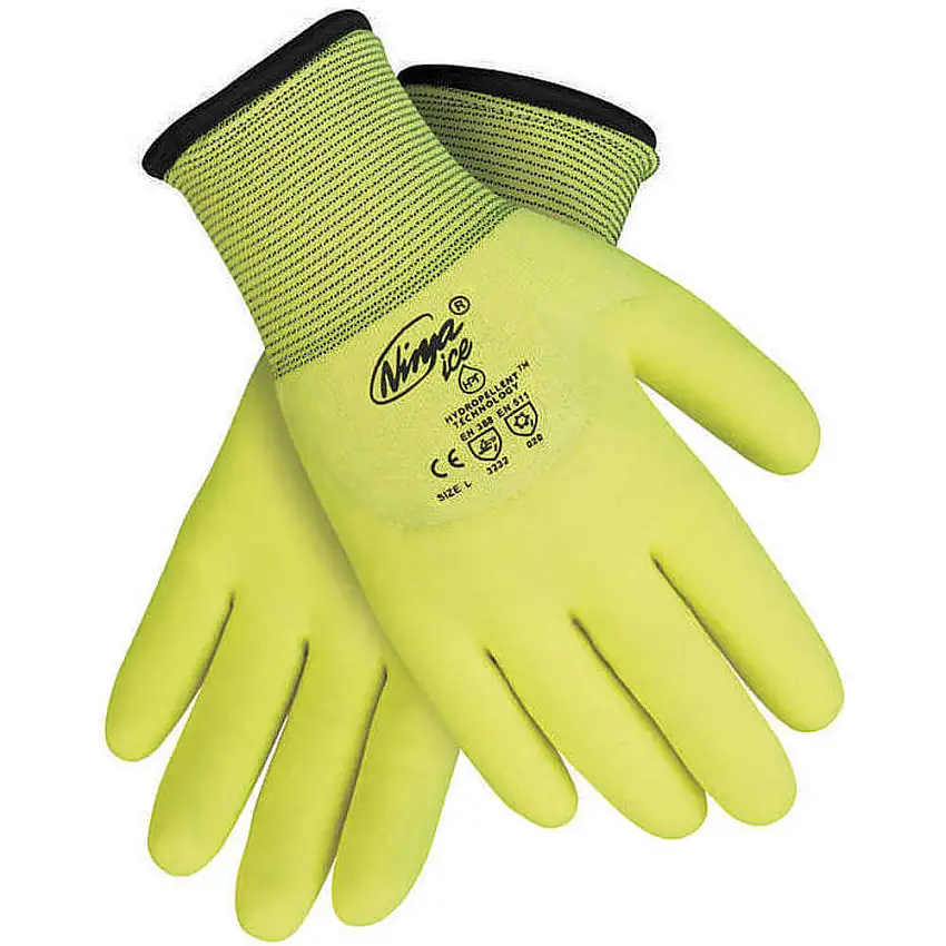 MCR SAFETY  N9690HVL Beschichtete Handschuhe L Hi Visibility Yellow Pr
