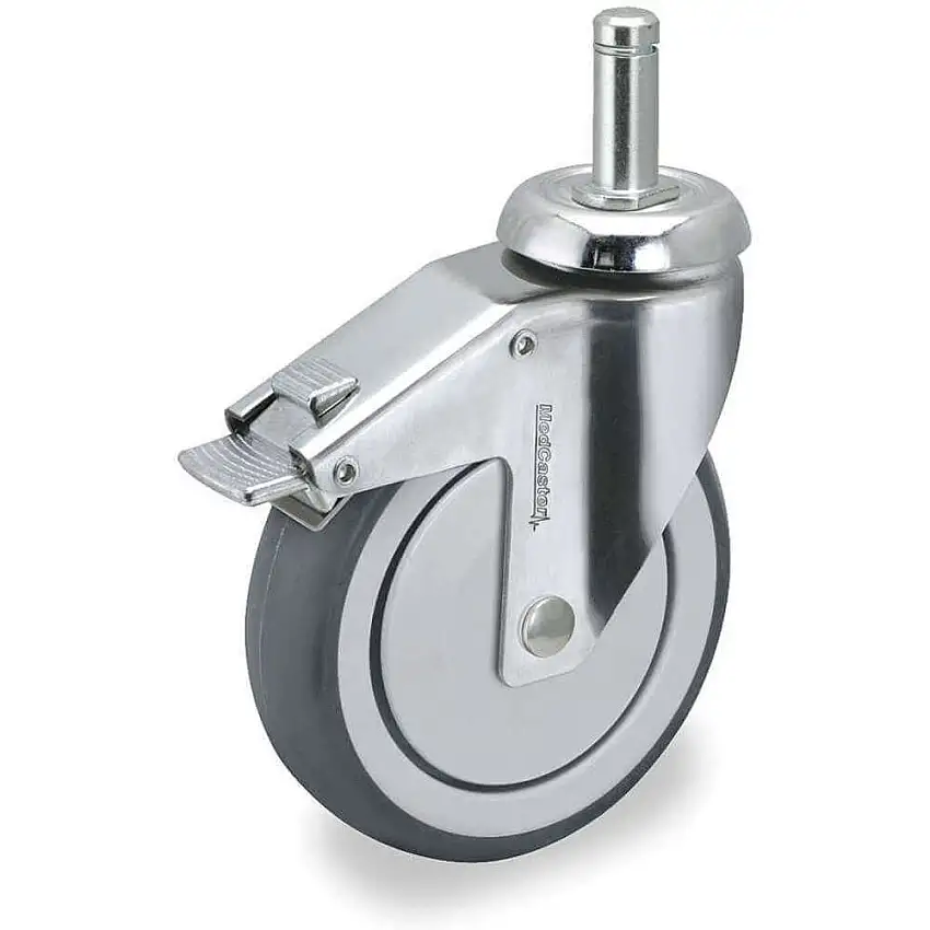 MEDCASTER  CH05TPP125TLGR09G Lenkrolle mit Totalverriegelung, 5 Zoll, 260 lb