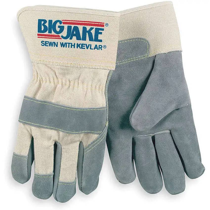 MCR SAFETY 1702L Lederhandschuh L Grau Pr