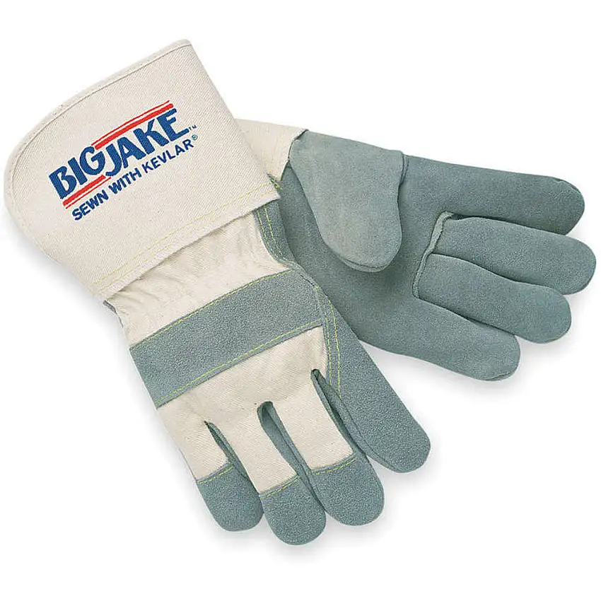 MCR SAFETY 1710L Lederhandschuh L Grau Pr