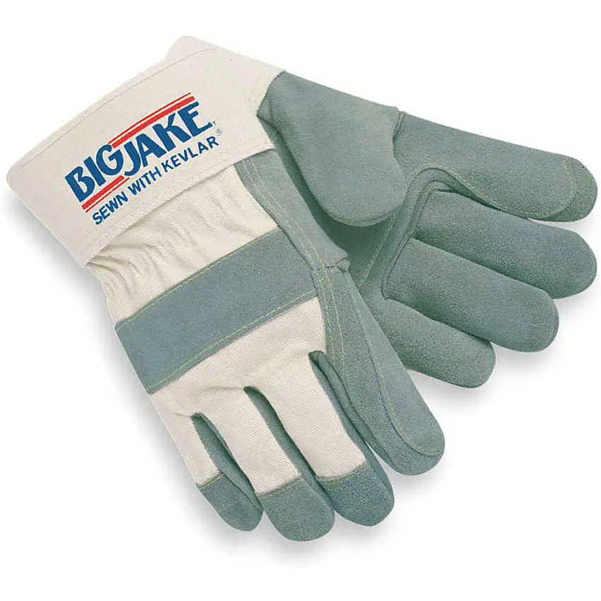 MCR SAFETY 1711 Lederhandschuhe, Größe XL, Fleecefutter, Grau
